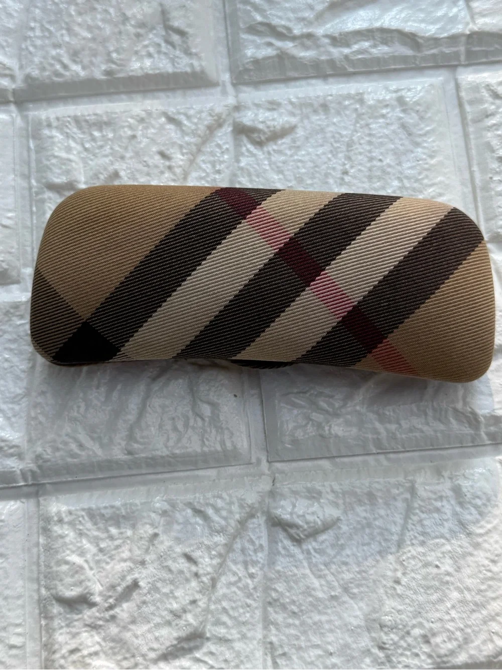 Vintage Burberry clamshell hard sunglasses case